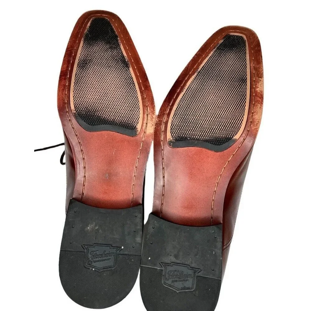 Florsheim Men Size 10.5D Brown Leather Shoes Dress Oxford‎ MEMORY FOAM